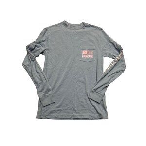 Vineyard Vines Long Sleeve Crewneck Breast Cancer Awareness T-shirt XS Pink Flag